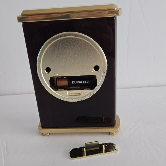 Movado Elegant Gold and Dark Brown Wall Clock - Picture 4 of 9